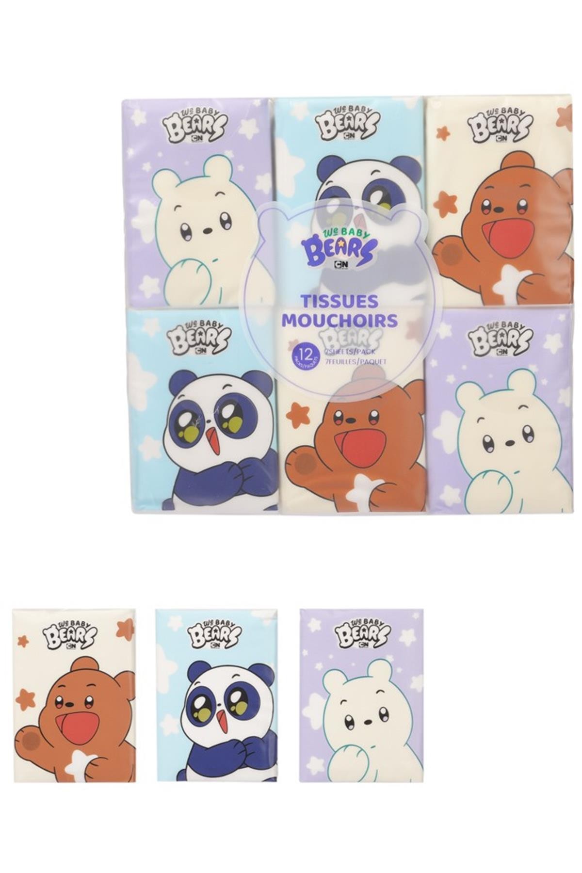 We Baby Bears Lisanslı Baskılı Kağıt Mendil 12'li Paket