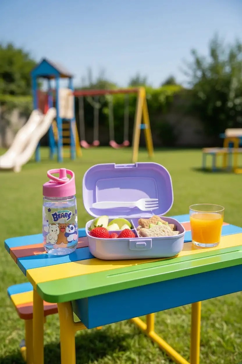We Baby Bears Lisanslı Plastik Yemek Kabı ve Suluk Seti