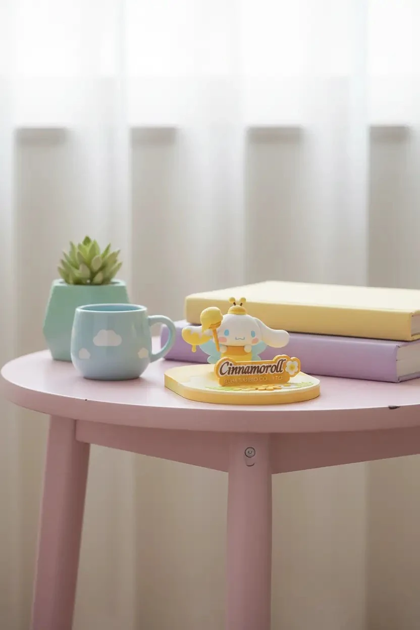 Sanrio Lisanslı Arı Serisi Masa Üstü Telefon Tutucu Cinnamoroll - Dayanıklı PVC Masa Aksesuarı