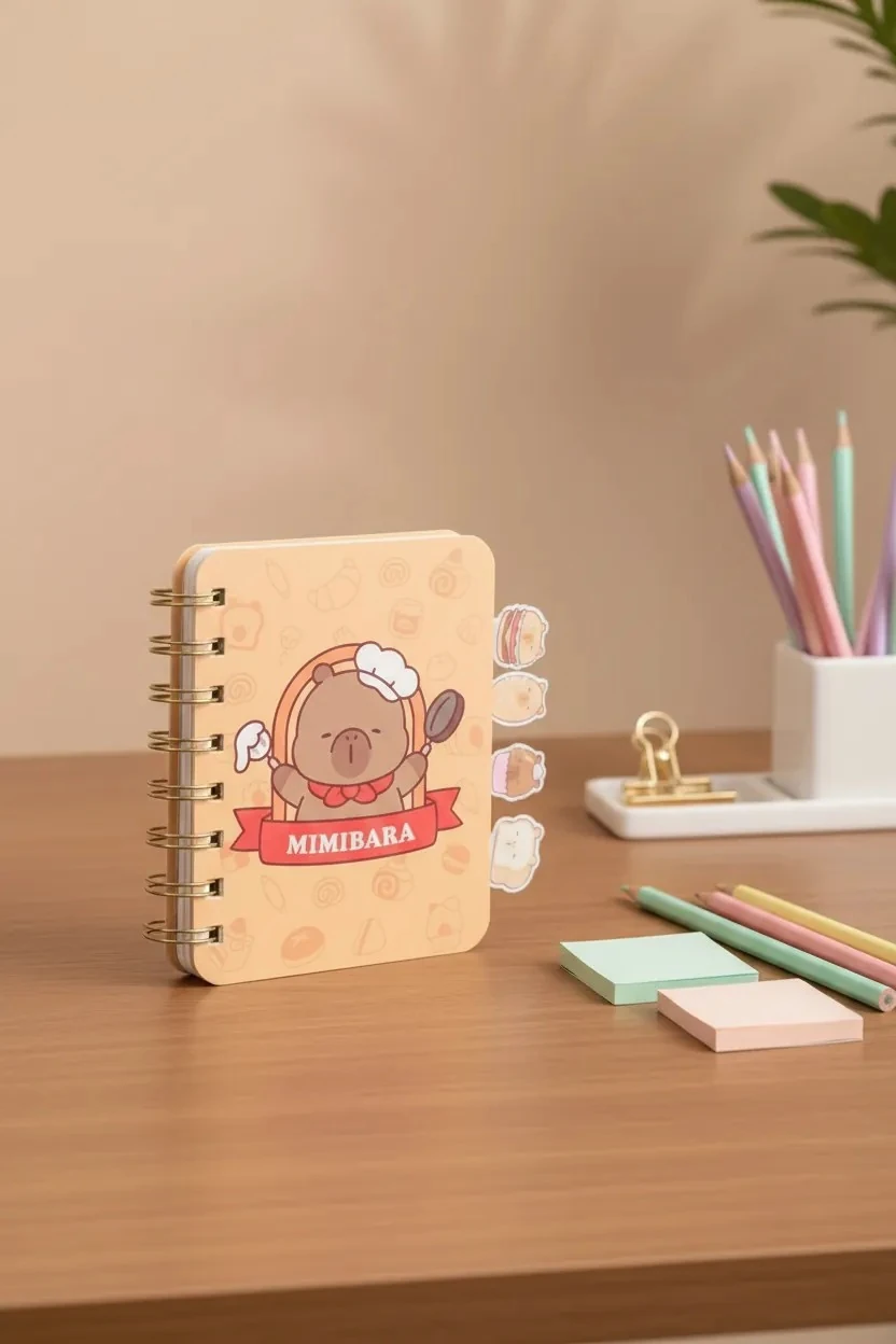 Pişirme Serisi A7 Telli Not Defteri (80 Yaprak)