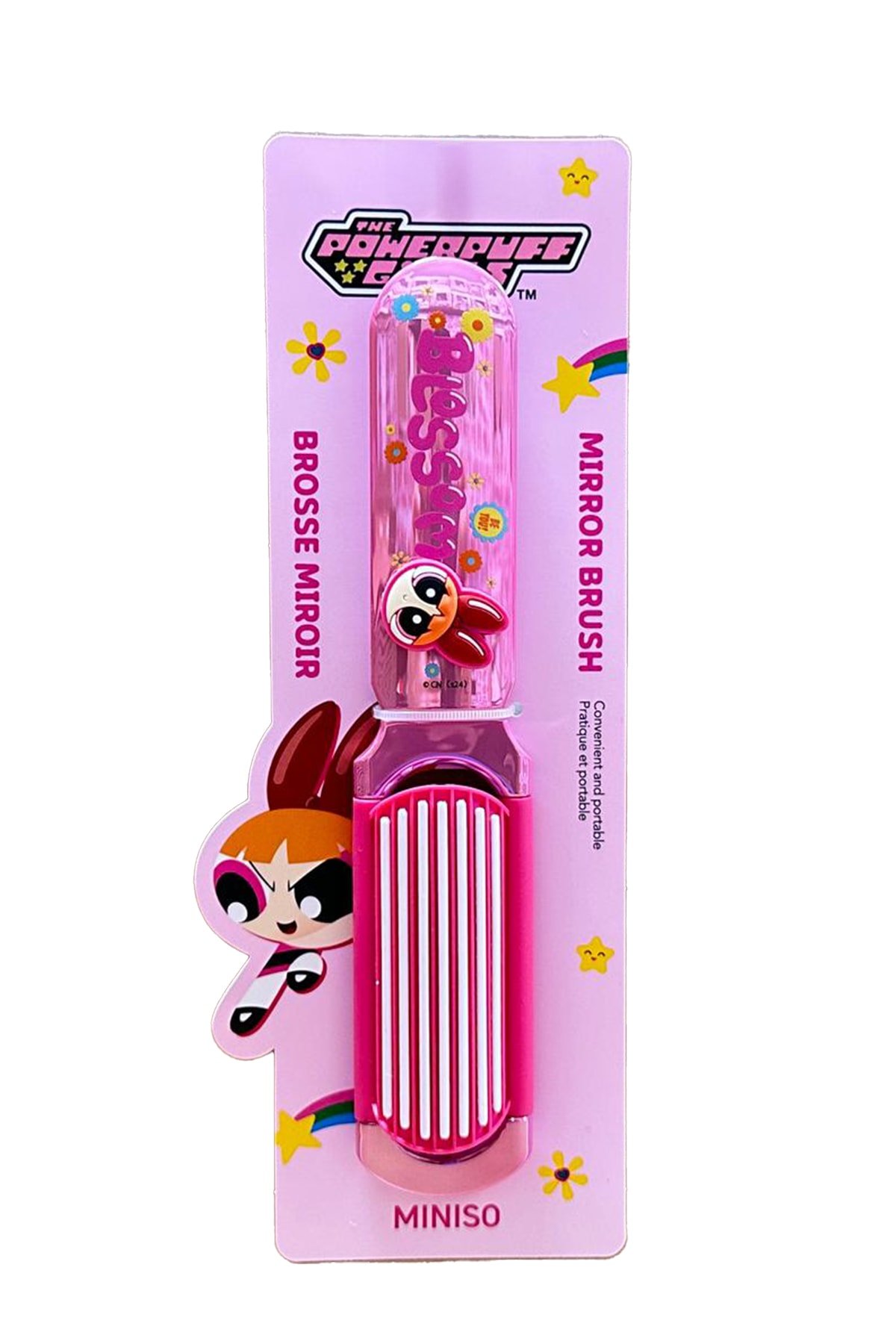 Powerpuff Girls Lisanslı Aynalı Saç Fırçası - Blossom