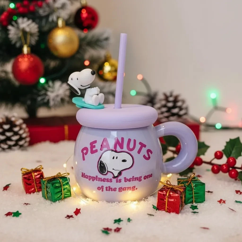 Snoopy Lisanslı Vintage Serisi Pipetli Dekoratif Seramik Kupa