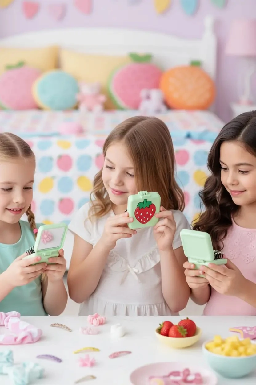 Lionesse Aynalı Seyahat Saç Fırçası – Katlanabilir ve Kompakt