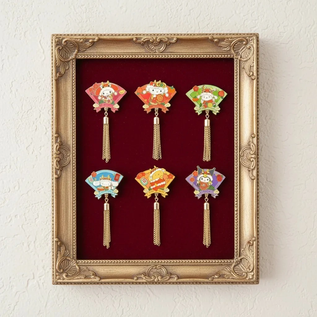 Sanrio Lisanslı Sanrio Karakterler  Çin Stili Serisi Sürpriz Kutu Rozet