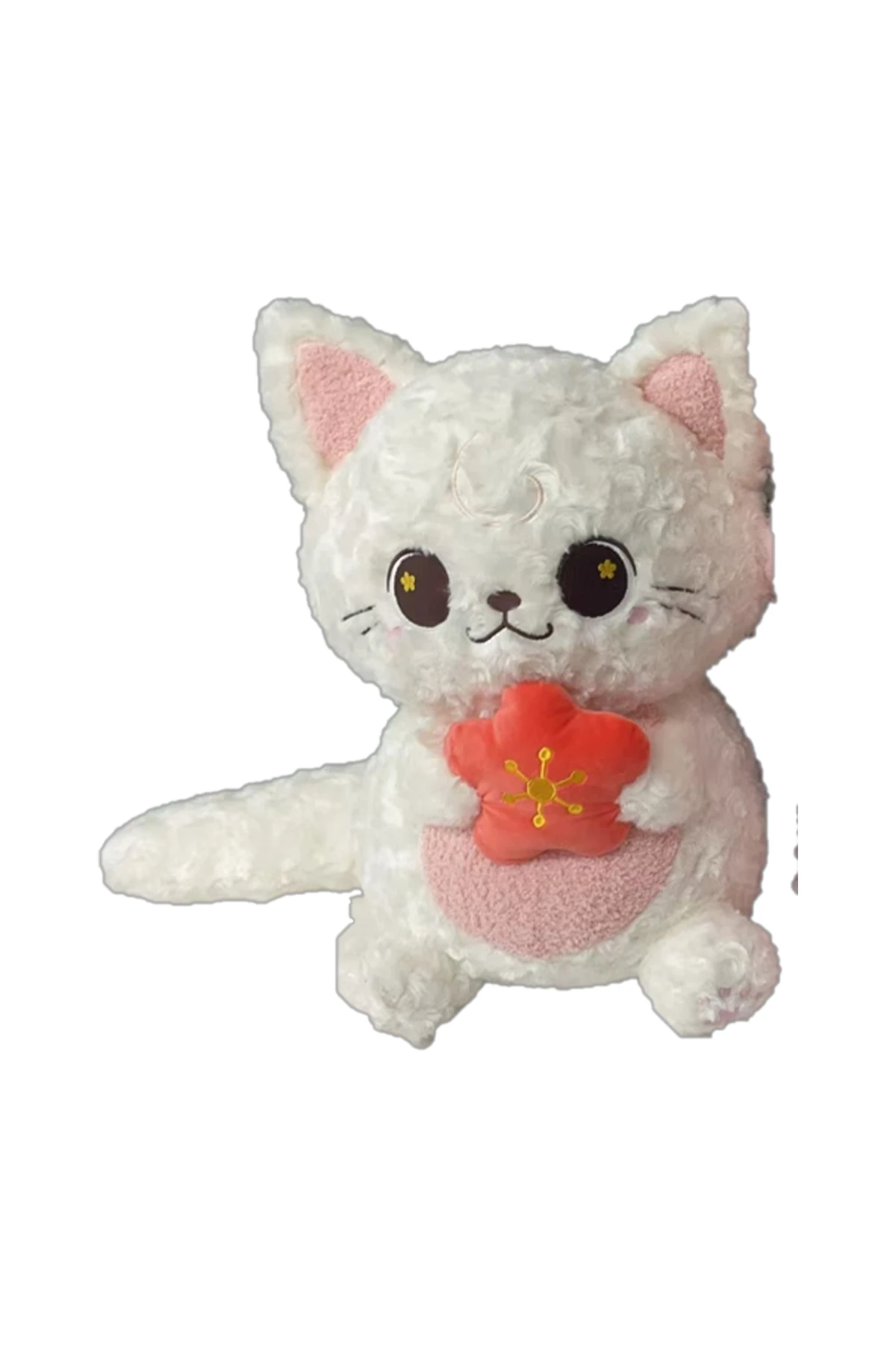 Çöl Yıldızı Serisi 40cm Peluş Oyuncak (beyaz, çiçekli)