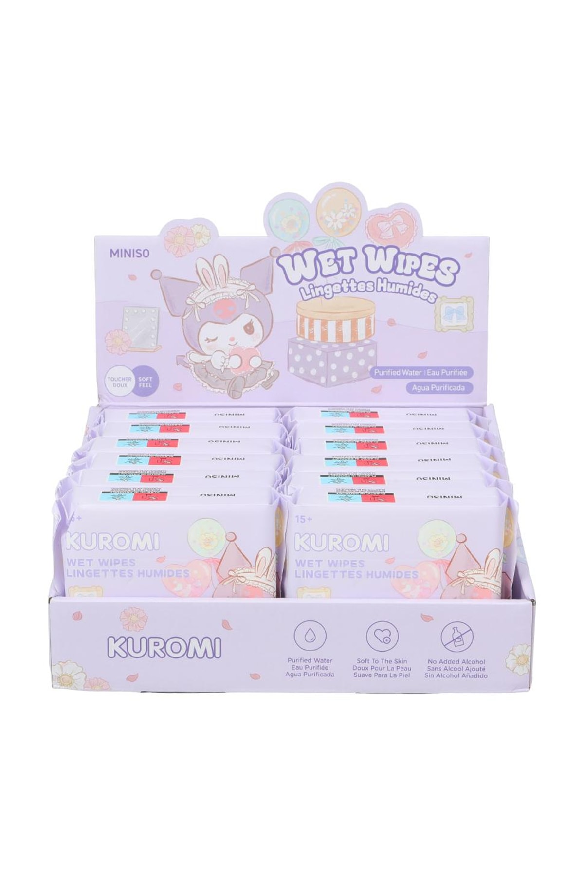 Sanrio Lisanslı Kuromi Islak Mendil (20 Mendil)