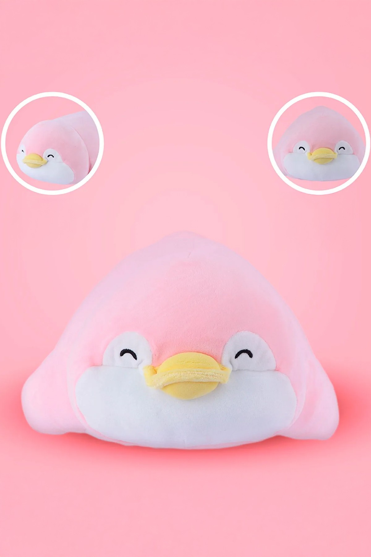 Uzanan Penguen Peluş Oyuncak (40cm) - Pembe