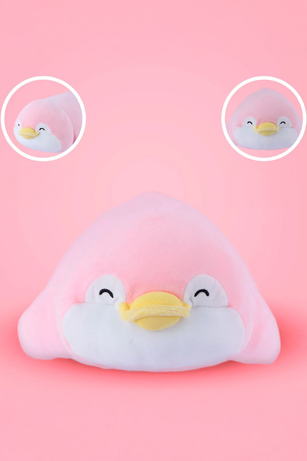 Uzanan Penguen Peluş Oyuncak (40cm) - Pembe (Outlet)