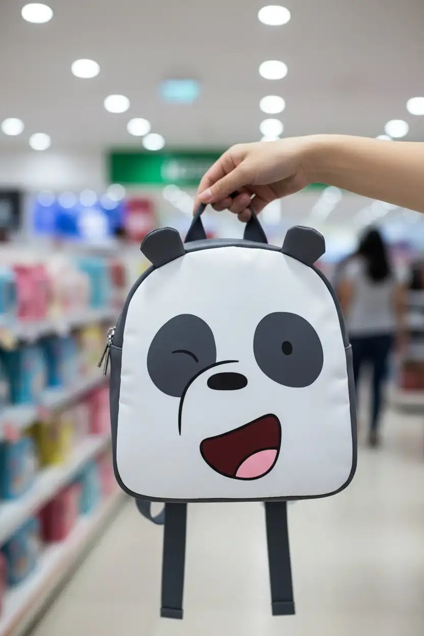 We Bare Bears Lisanslı Sırt Çantası - Panda