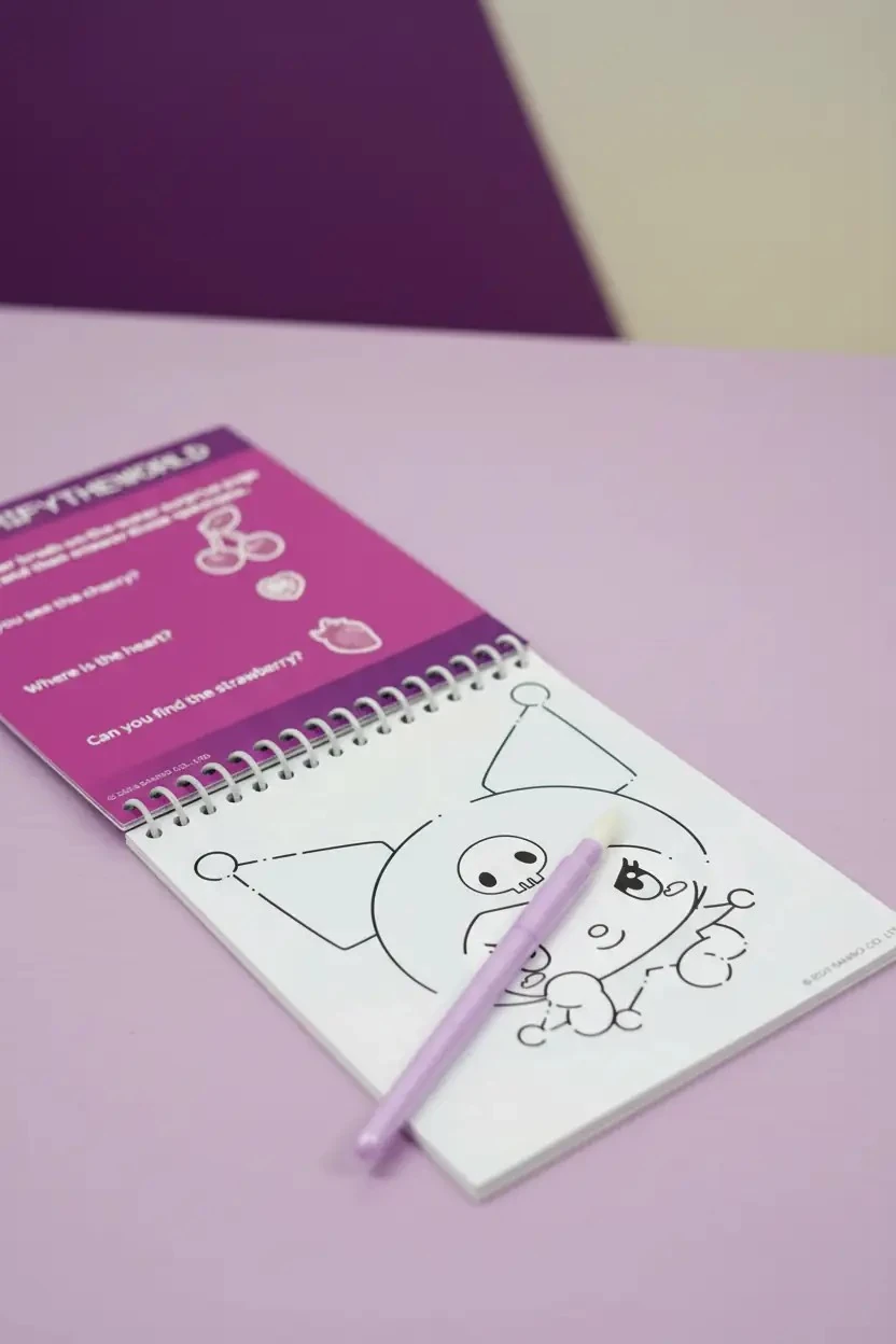Sanrio Lisanslı Kuromi Mürekkepli Boyama Seti – Sihirli Parti Suyla Boyama