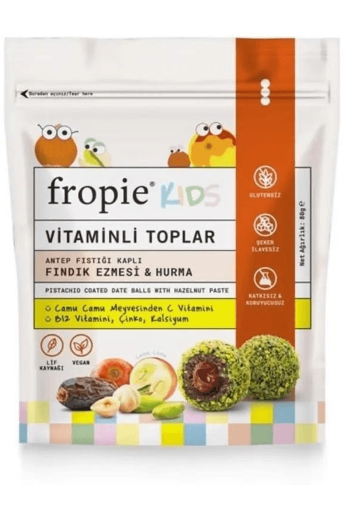 Antep Fıstığı Kaplı Fındık Ezmesi Hurmalı Vitamin Topları 80G