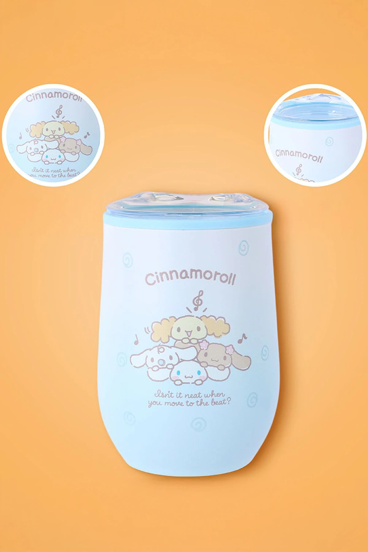 Sanrio Lisanslı Kapaklı Su Kabı (360Ml) - Cinnamoroll (Outlet)