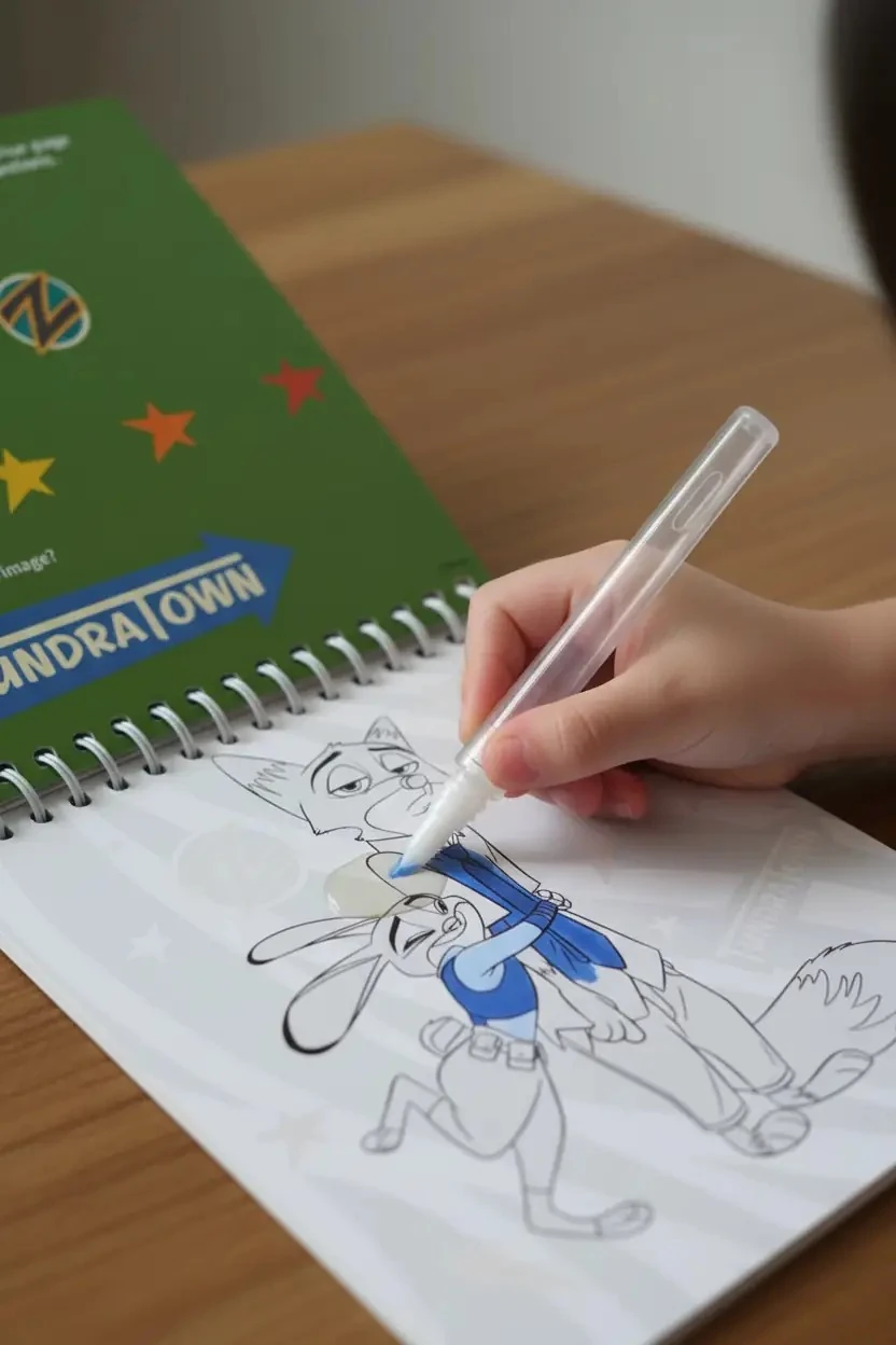 Disney Zootropolis Lisanslı Sihirli Mürekkepli Boyama Kitabı – Suyla Renklenen Tekrar Kullanılabilir Kitap