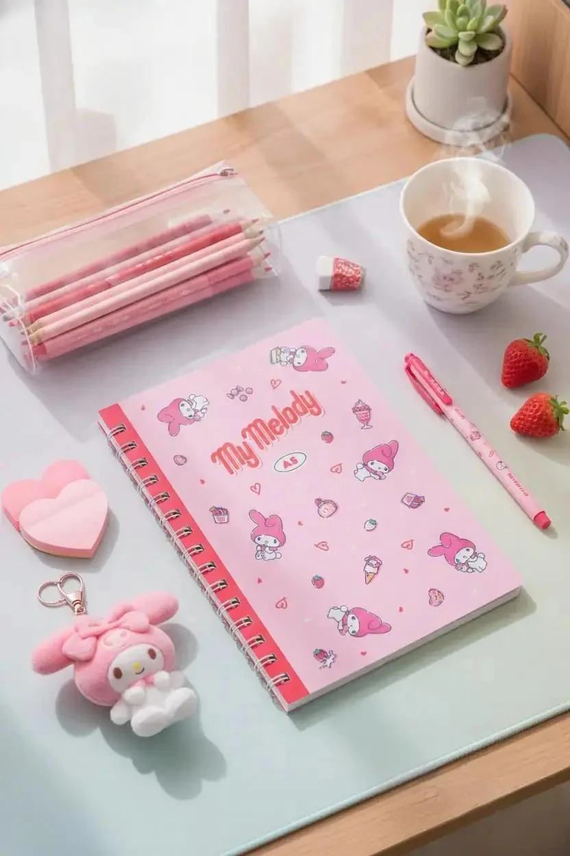 Sanrio Lisanslı My Melody Retro Koleksiyonu A5 Spiral Telli 80 Sayfa Defter