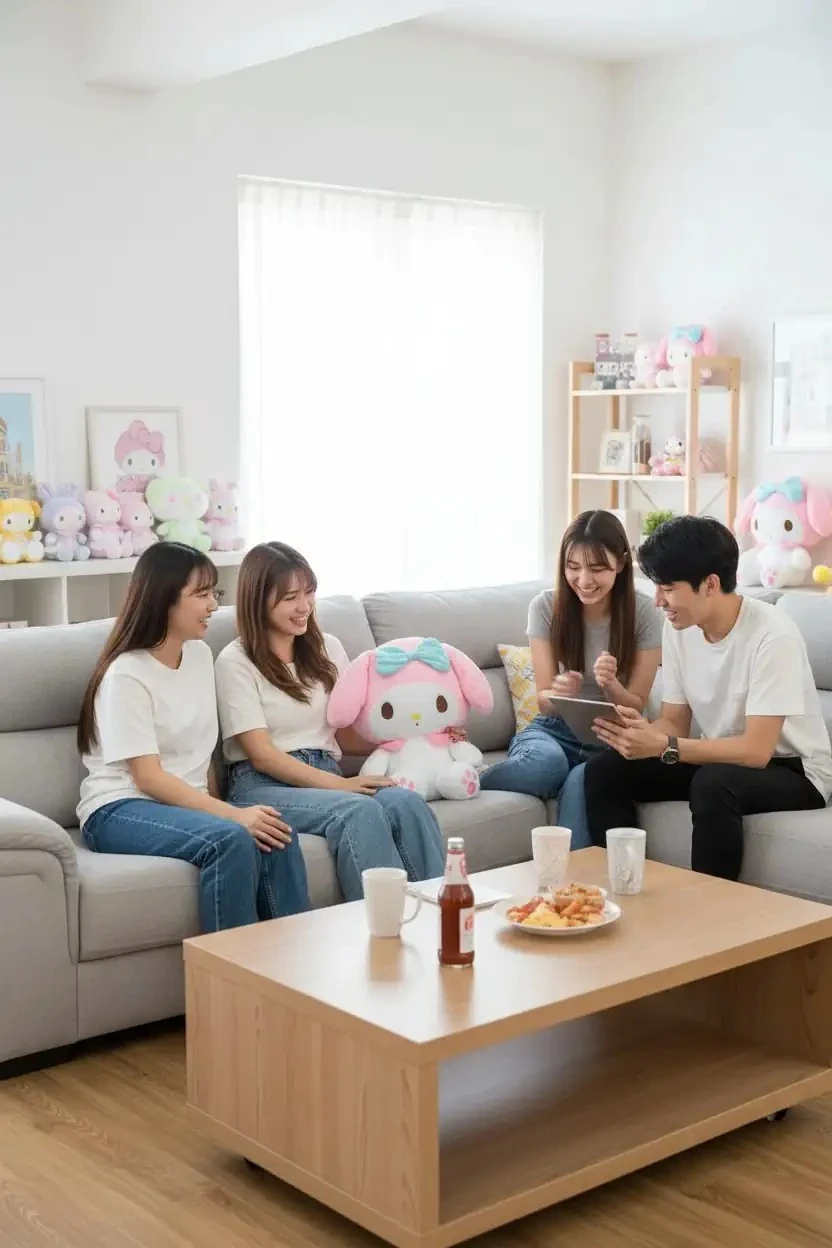 Sanrio Lisanslı Oturan Peluş Oyuncak (41 Cm) - My Melody (Outlet)