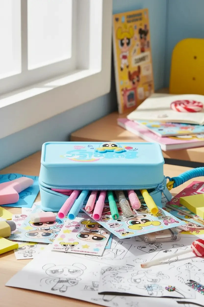 Powerpuff Girls Lisanslı Bubbles Kozmetik Çantası – Suya Dayanıklı 18 Cm