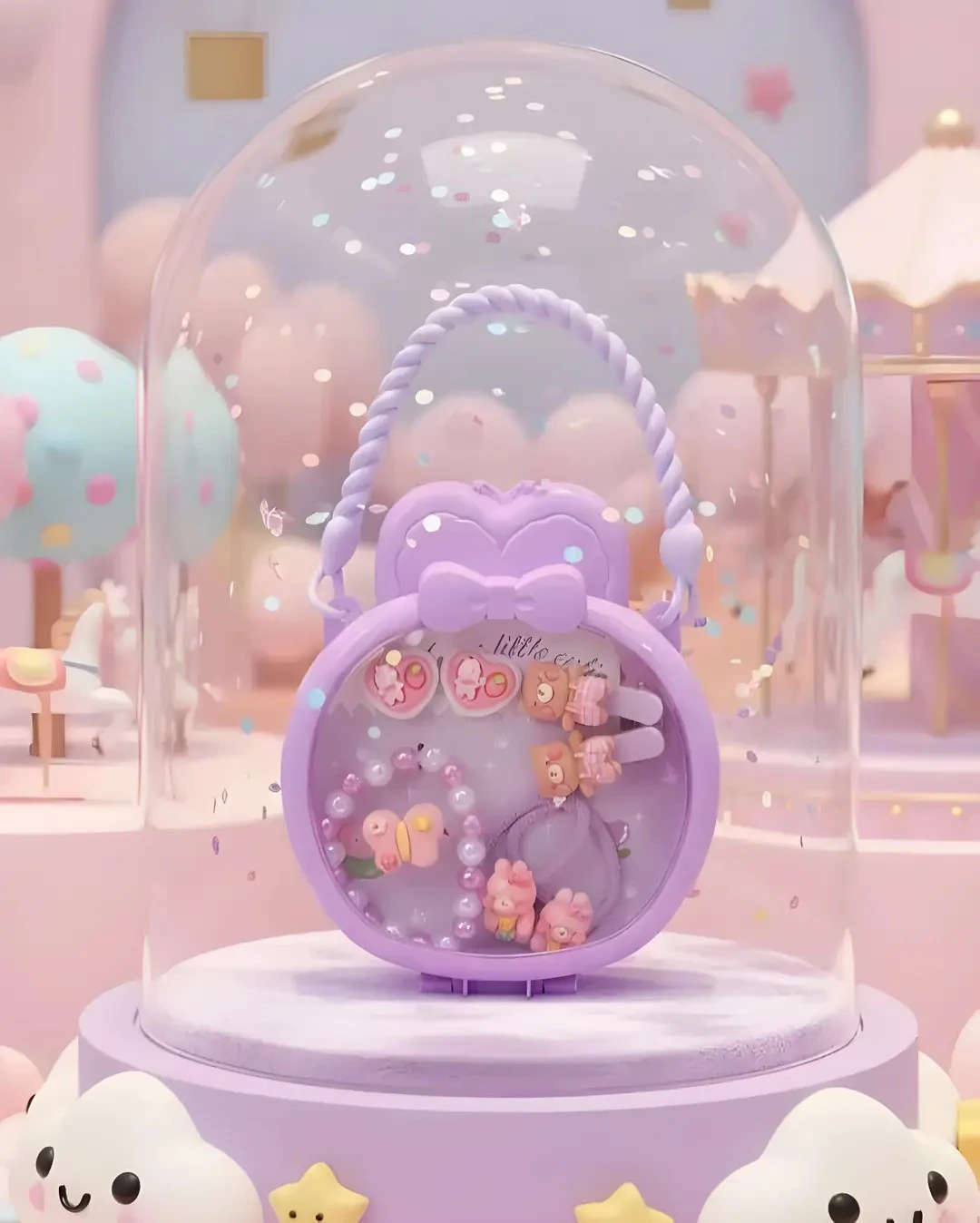 Çizgifilm Figürlü Çantalı Çocuk Toka Seti