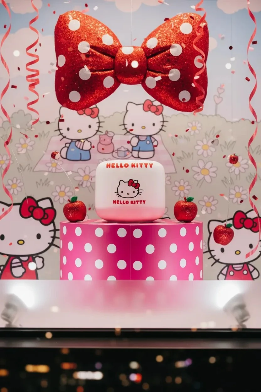 Hello Kitty Lisanslı Yuvarlak Bluetooth Hoparlör (Model: Bt2)
