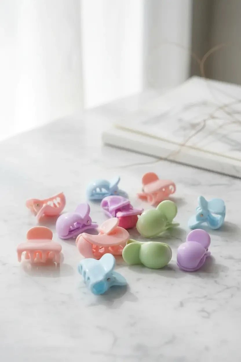 Miniso Lisanslı Saklama Kutusunda Şeker Rengi Saç Tokaları (30 Adet) – Renkli & Dayanıklı Set