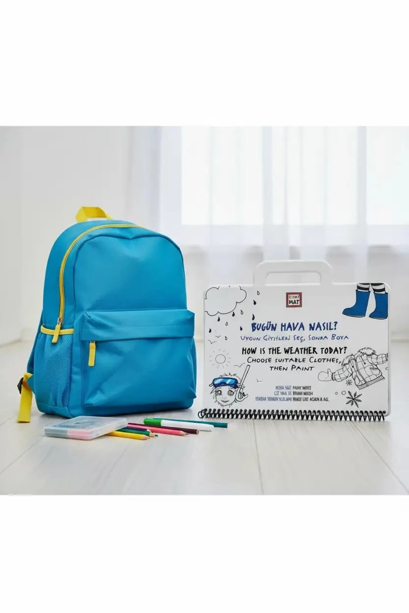 Akademi Çocuk Mini Funny Mat 19x26 cm – 6 Sayfalı Yıkanabilir Aktivite Defteri