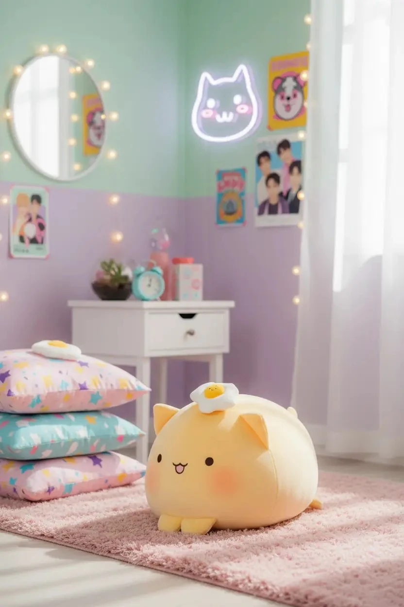 Soft Fufu Koleksiyonu Sarı Kedi Peluş Oyuncak