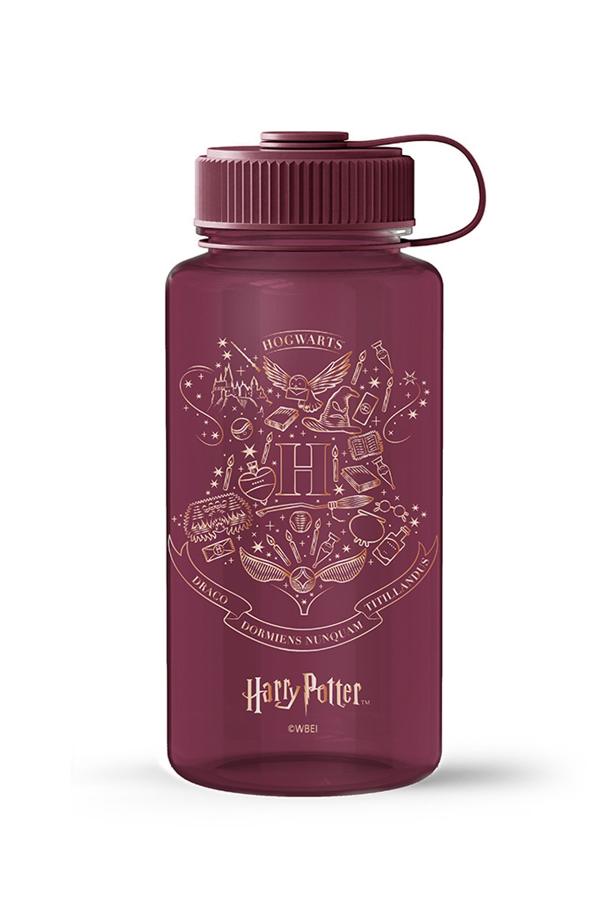 Harry Potter Lisanslı Kulplu Plastik Şişe (800ML) - Kırmızı