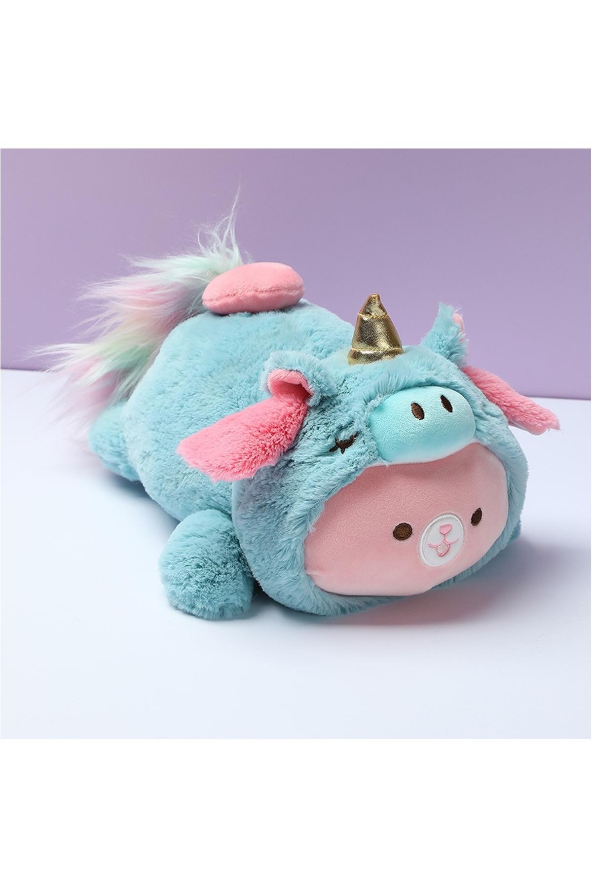 Mini Family Serisi Unicorn Kostümlü Peluş Oyuncak - Tavşan 23Cm