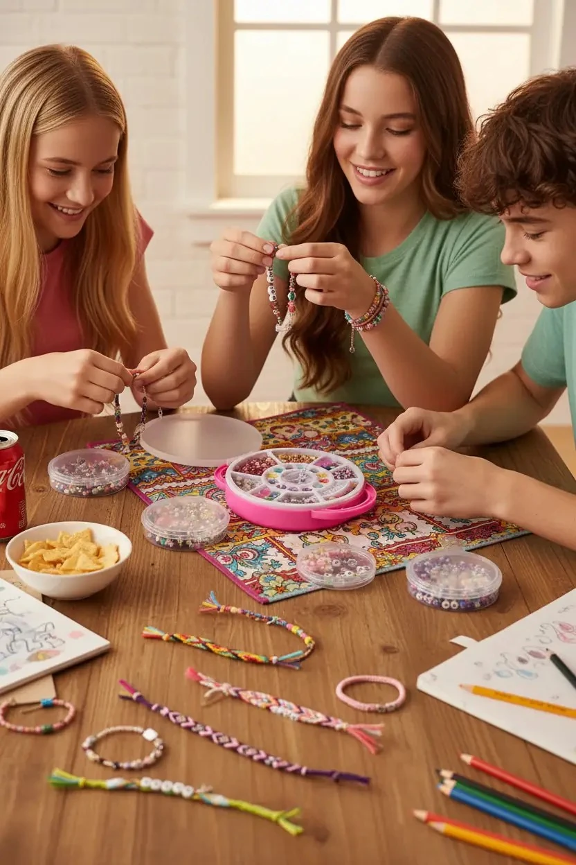 Miniso Lisanslı Bileklik Yapım Seti – Yuvarlak Kutulu Kendin Yap Tasarım (3 Çeşit)