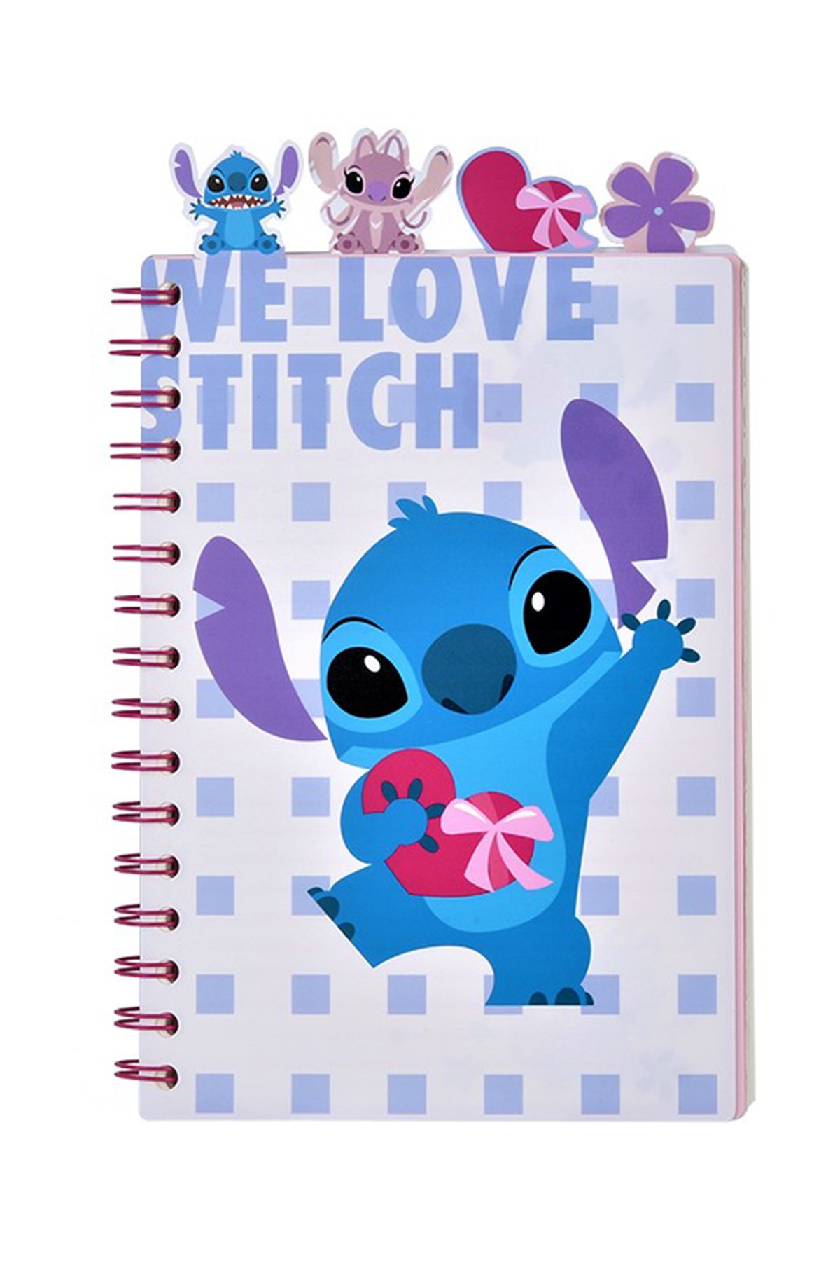 Disney Lisanslı Stitch&Angel A5 Ayraçlı Telli Not Defteri