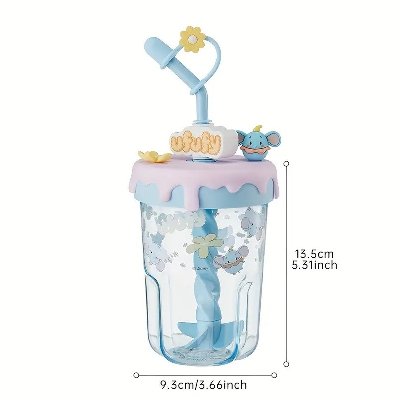 Disney Lisanslı Ufufy Serisi 560ml Karıştırmalı Pipetli Bardak