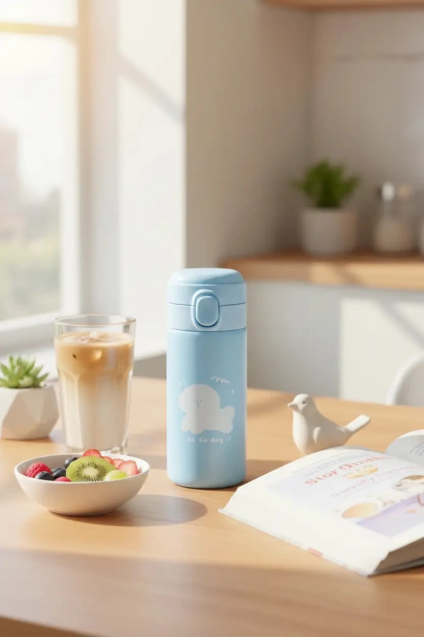 Miniso Lisanslı Hayvan Serisi Isı Yalıtımlı Şişe 300 mL – Mavi