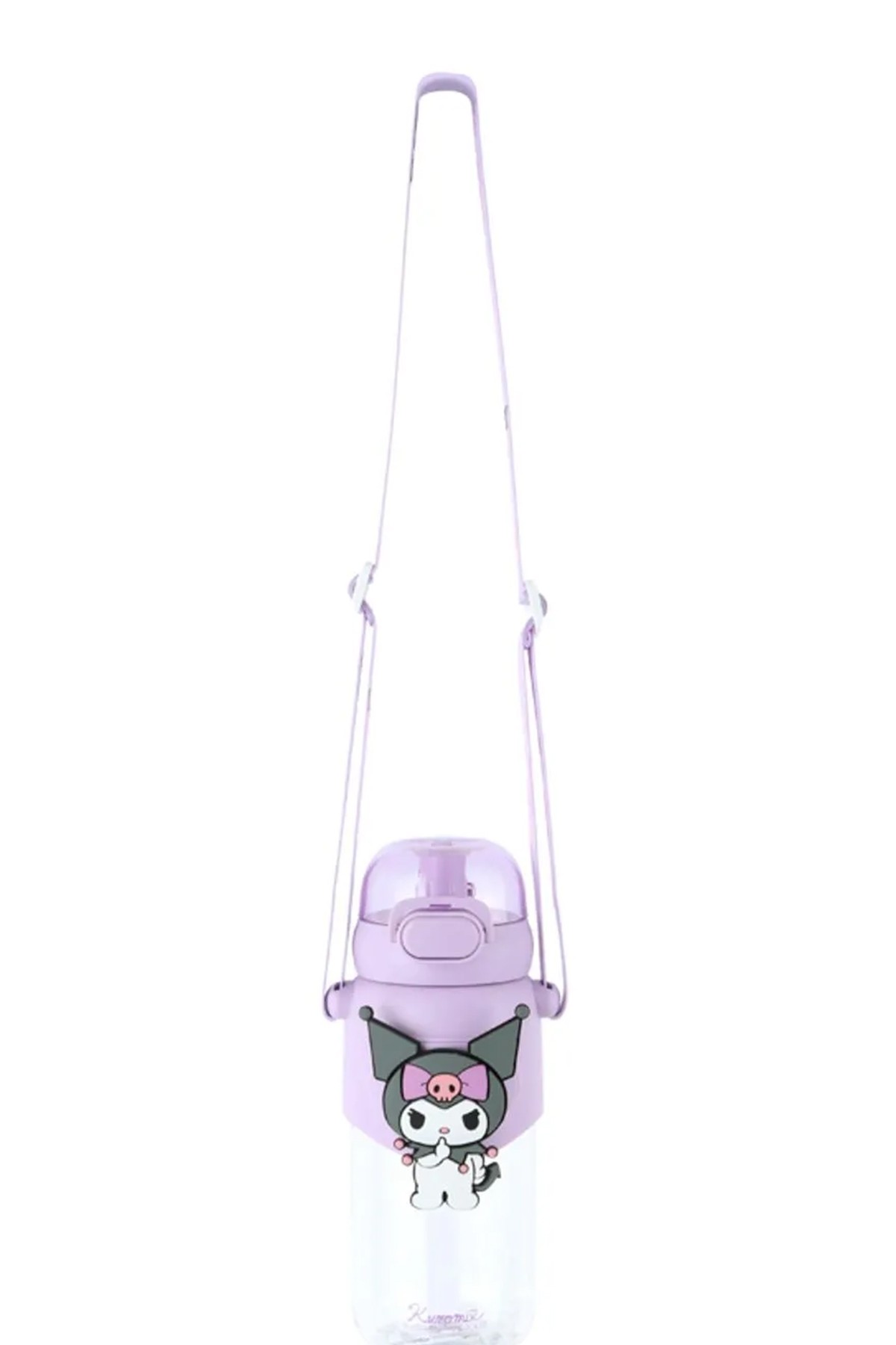 Sanrio Lisanslı Pipetli Kapaklı Suluk (600ml) - Kuromi