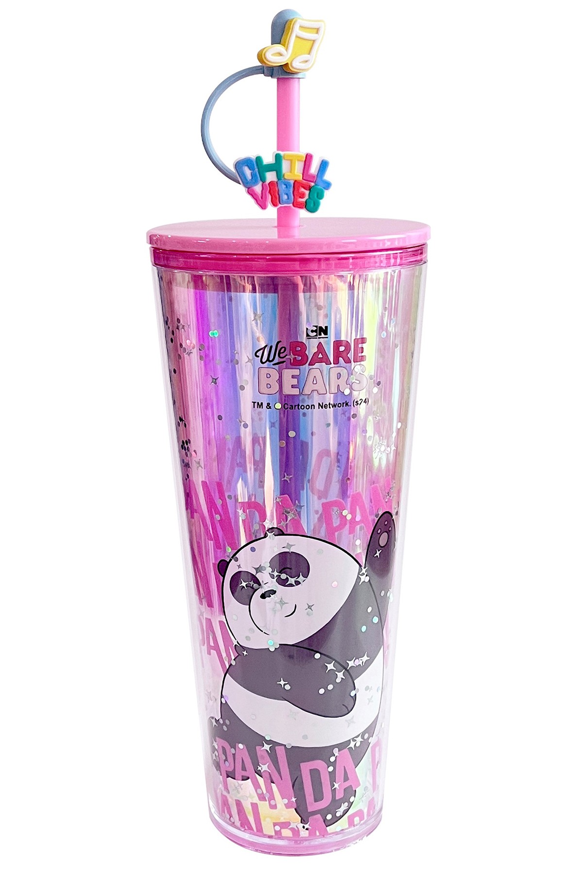 We Bare Bears Lisanslı Çift Cidarlı Pipetli Şişe (800ml) - Panda