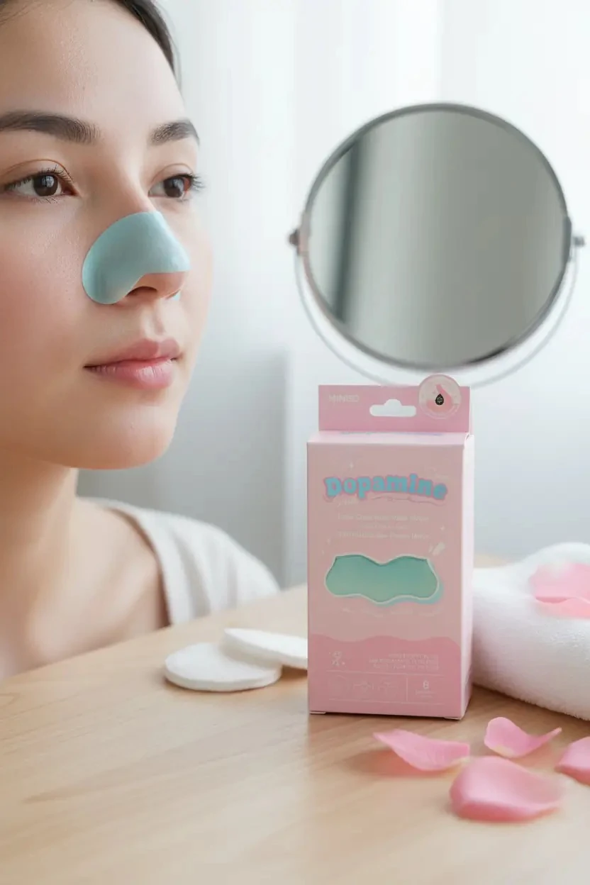 Miniso Lisanslı Dopamine Serisi Gül Temizleyici Burun Bandı – Pratik Burun Bakımı