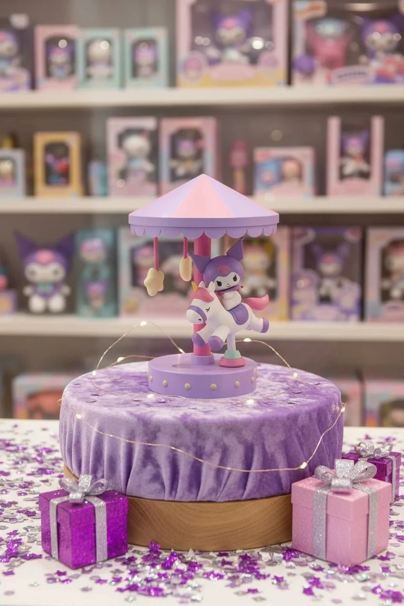 Sanrio Lisanslı Atlı karınca Gece Lambası - Kuromi