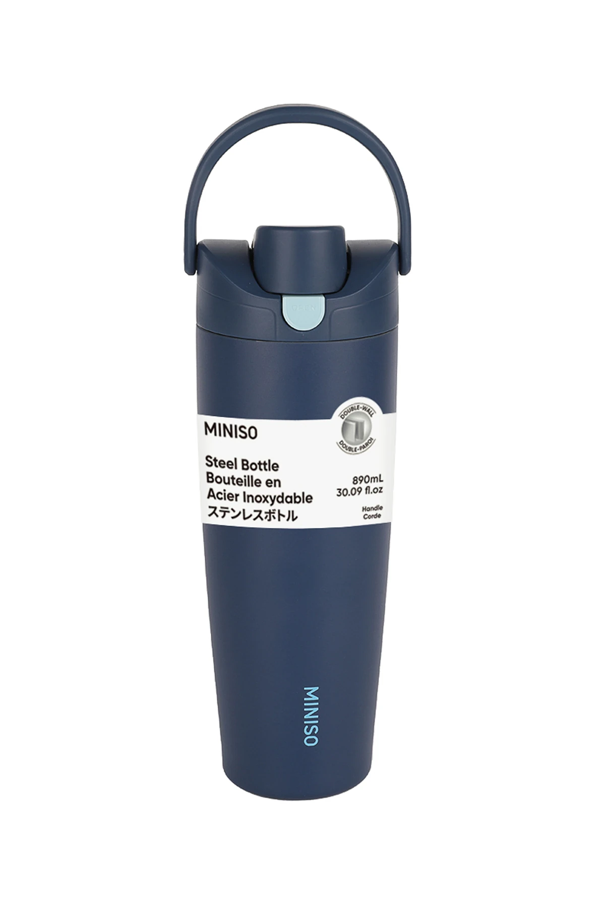 890 mL Kapasiteli, Çift Cidarlı, Kapaklı, Pipetli Paslanmaz