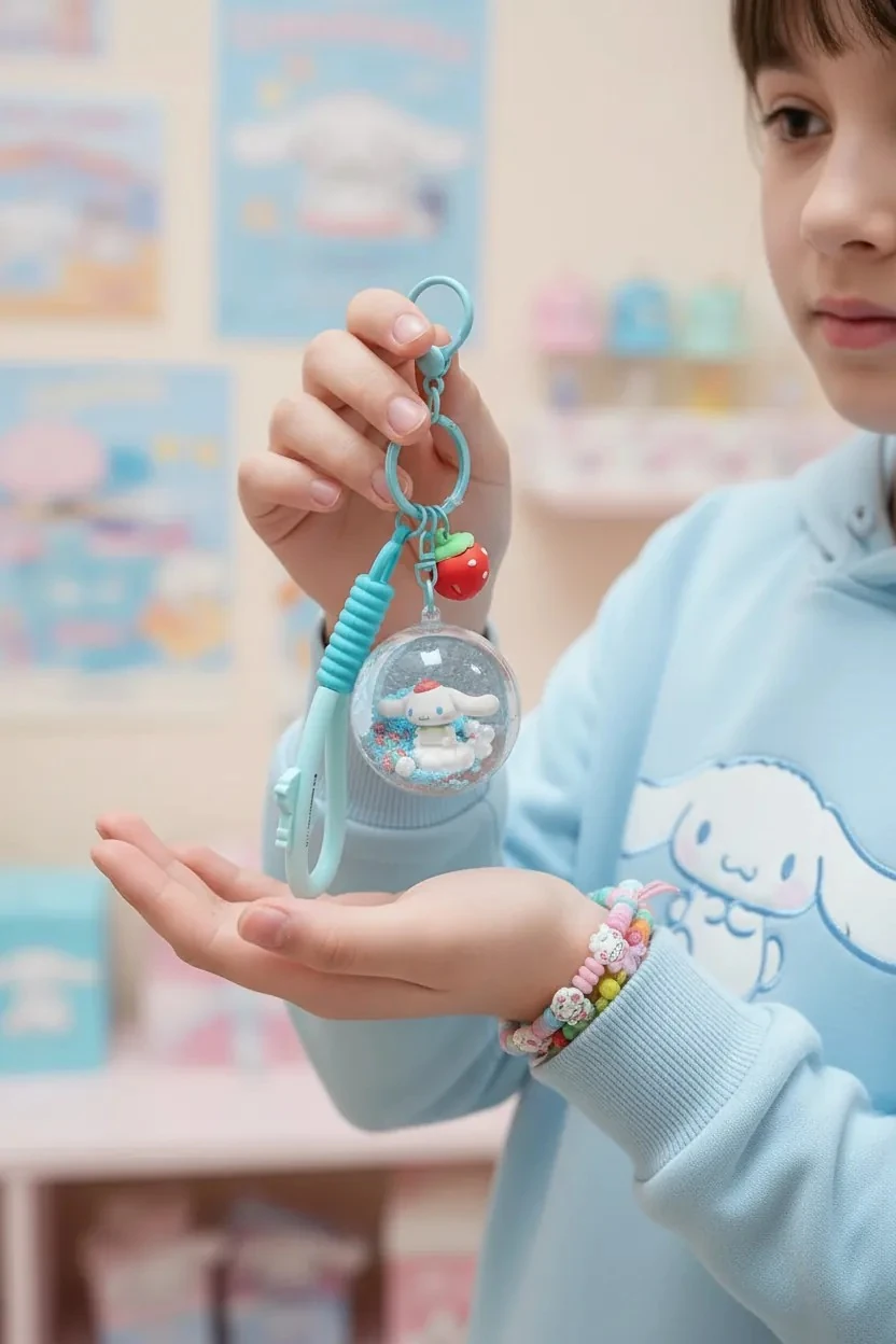 Sanrio Lisanslı Çilek Serisi Anahtarlık - Kuromi - Cinnamoroll - My Melody - Pochacco