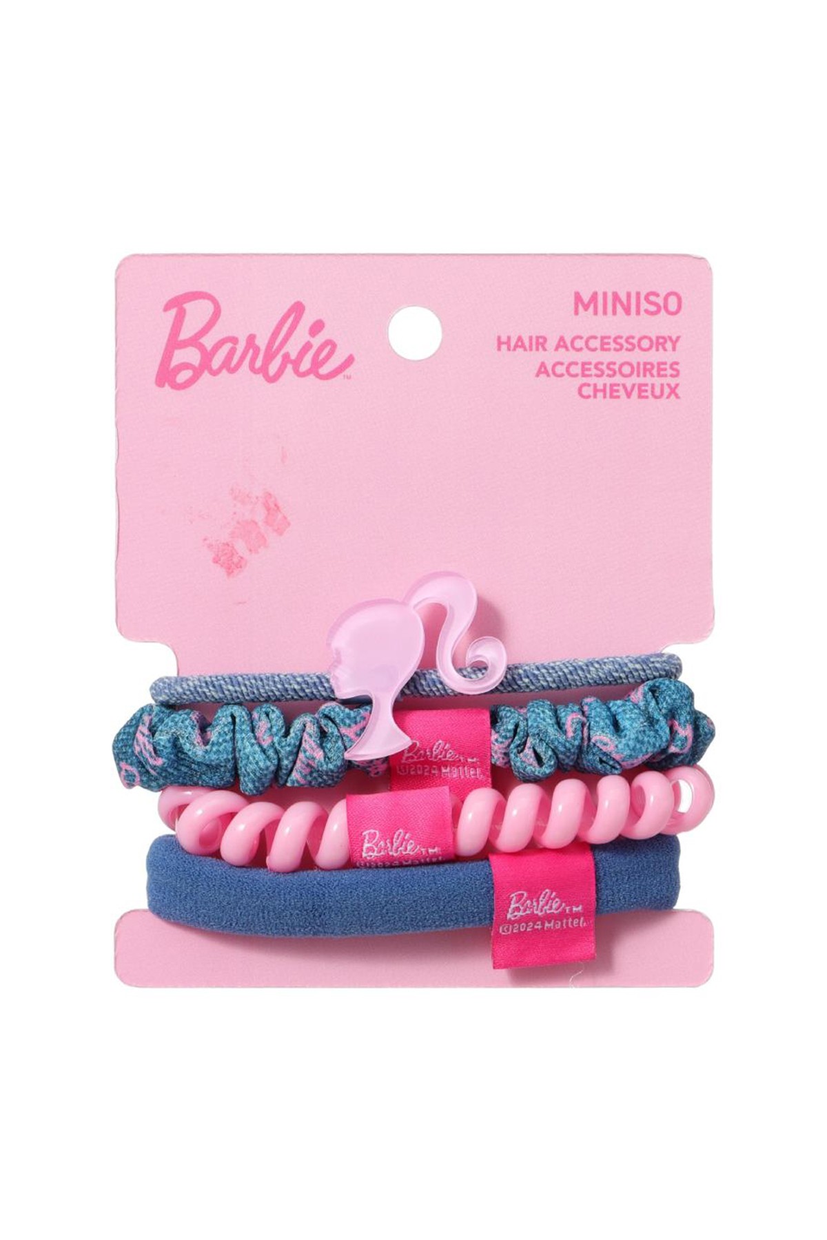 Barbie Lisanslı Pembe Serisi Saç Lastiği (4 adet)