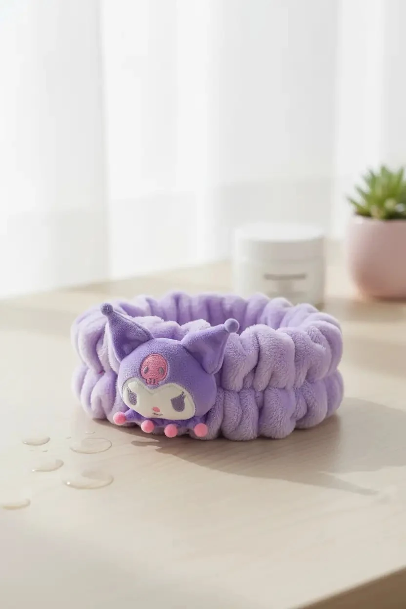 Sanrio Lisanslı Kuromi Kabarık Peluş Saç Bandı 20 Cm – Makyaj & Cilt Bakımı