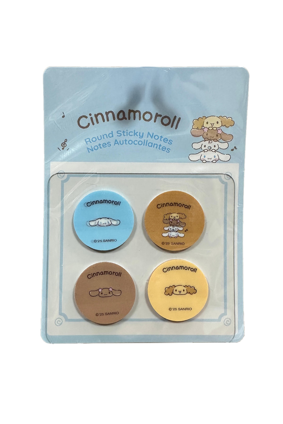 Sanrio Lisanslı Stacking Fun Serisi Yuvarlak Yapışkan Mini Notlar (4*20 Yaprak, Cinnamoroll)