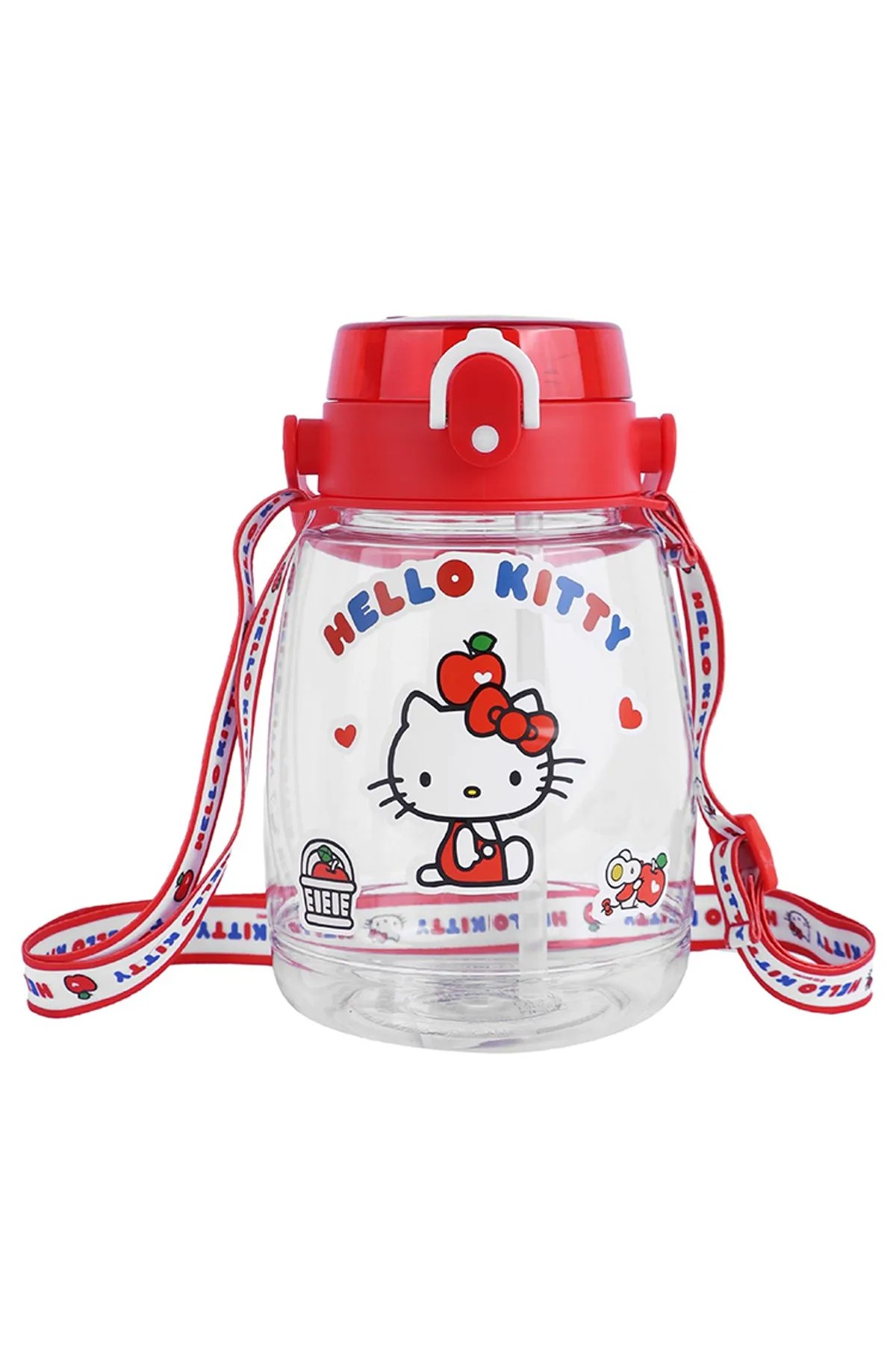 Hello Kitty Lisanslı Elma Koleksiyonu Büyük Plastik Suluk