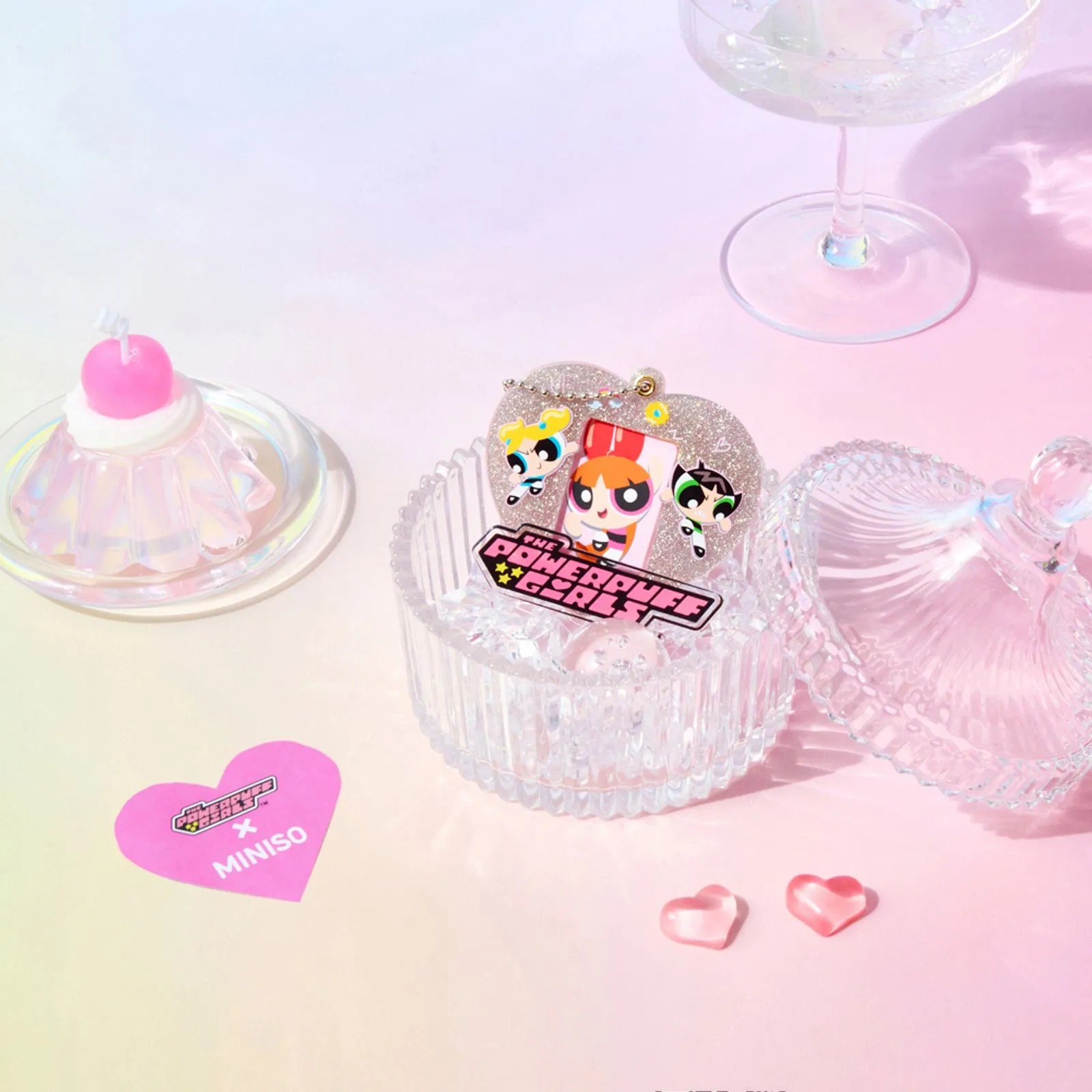 Powerpuff Girls Lisanslı Kalp Figürlü Anahtarlık
