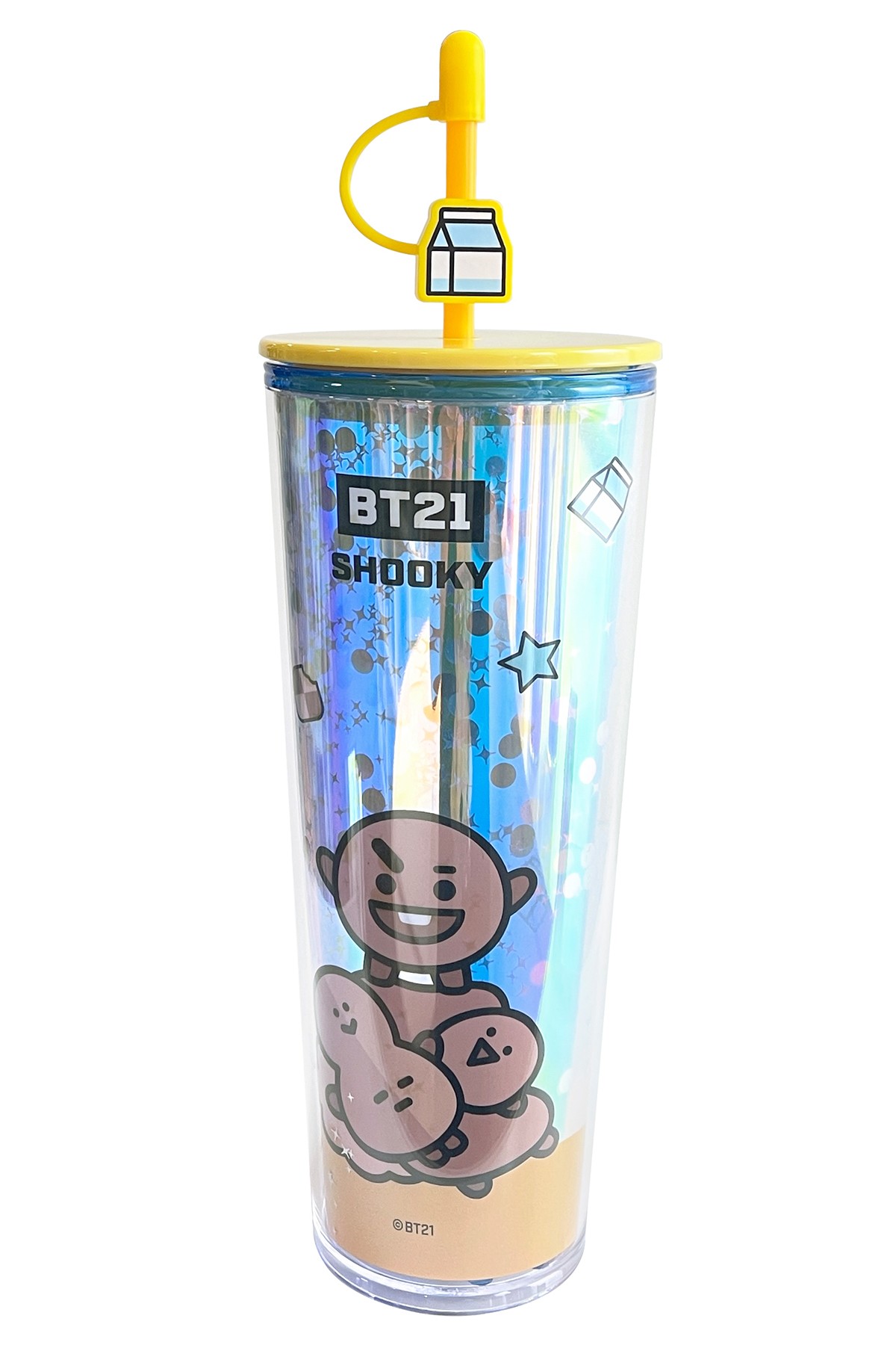 BT21 Lisanslı Çift Cidarlı Pipetli Şişe (800ml) - Shooky
