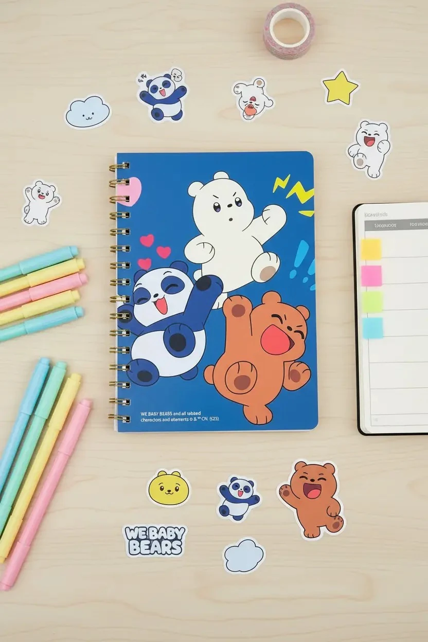 We Baby Bears Lisanslı A5 Telli Defter - 64 Yaprak