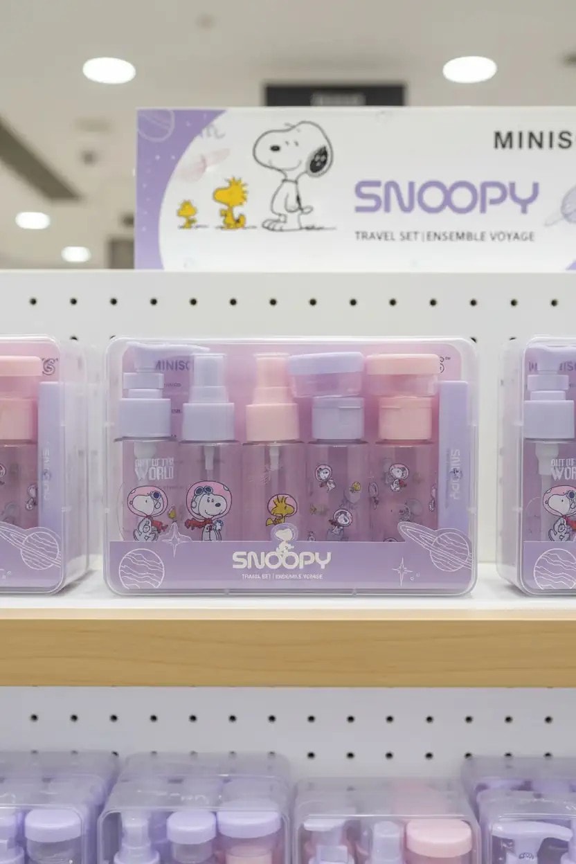 Snoopy Lisanslı Seyahat Şişesi Seti