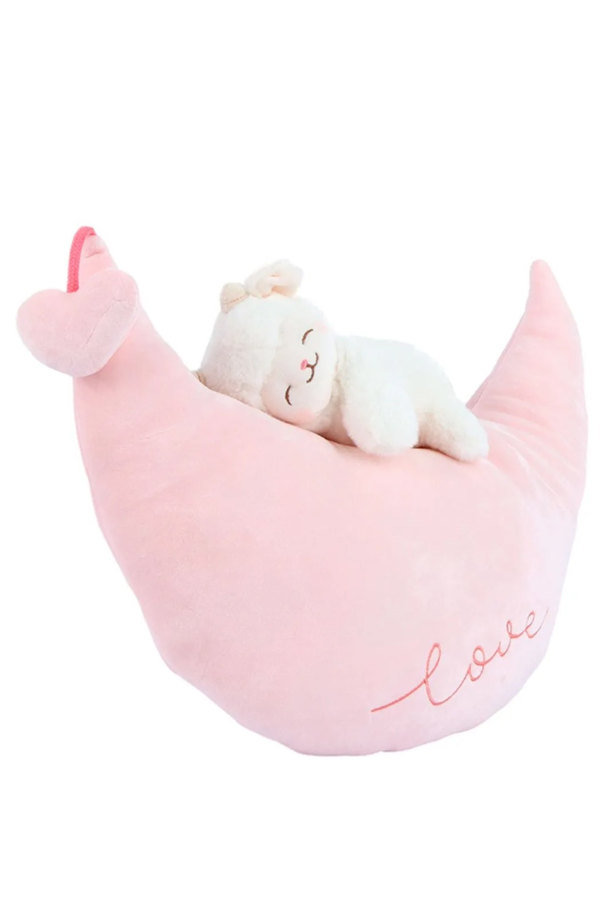 Kuzu Baa Serisi Beyaz Peluş Oyuncak - Uykucu - 36x31,1 cm
