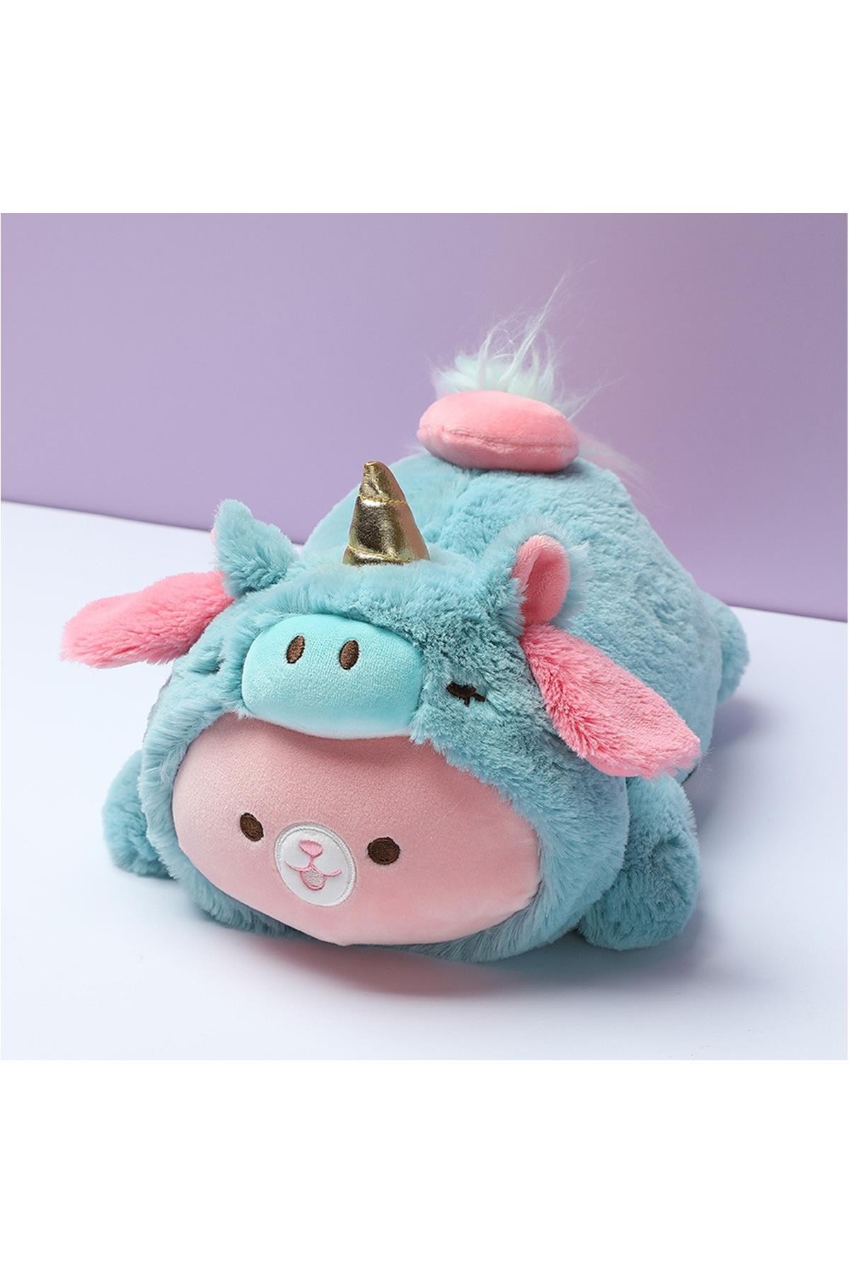 Mini Family Serisi Unicorn Kostümlü Peluş Oyuncak - Tavşan 23Cm