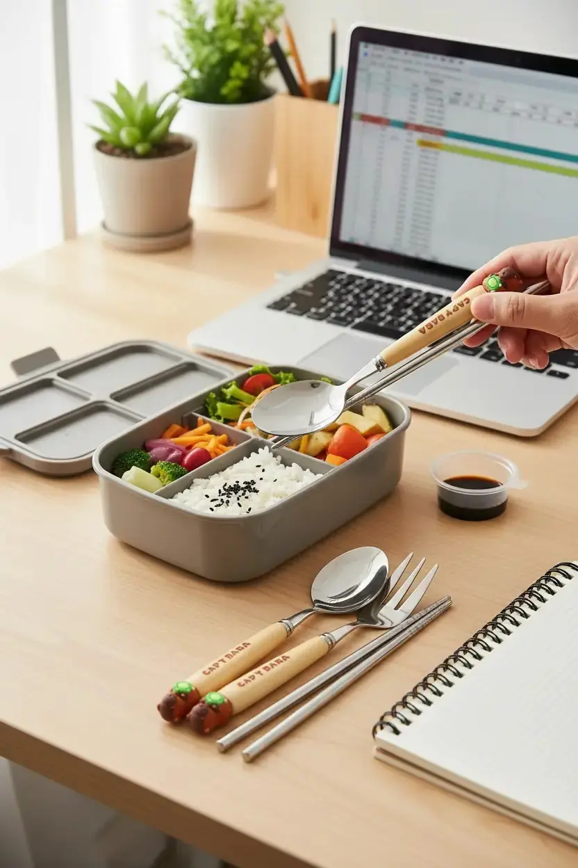Capybara Çatal Kaşık Chopstick Seti – Sevimli Tasarım | Miniso TR