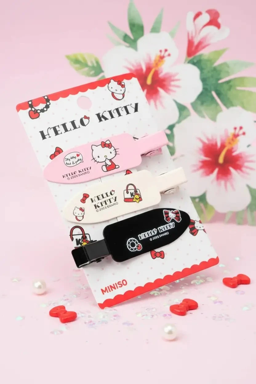 Hello Kitty Lisanslı Saç Tokası (2 Adet) – Dayanıklı Metal & Klasik Tasarım