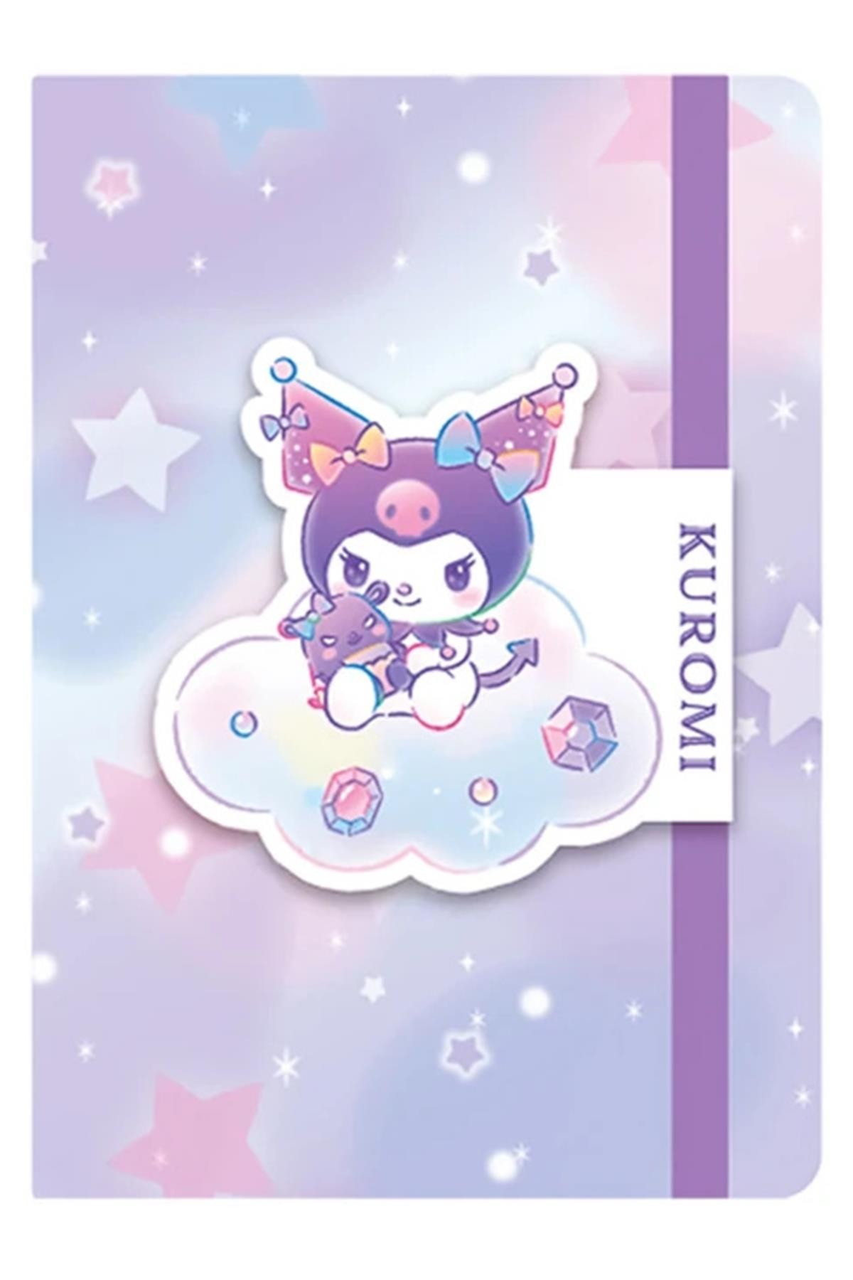 Sanrio Lisanslı A5 Lastikli Ciltli Defter (80 Yaprak) - Kuromi